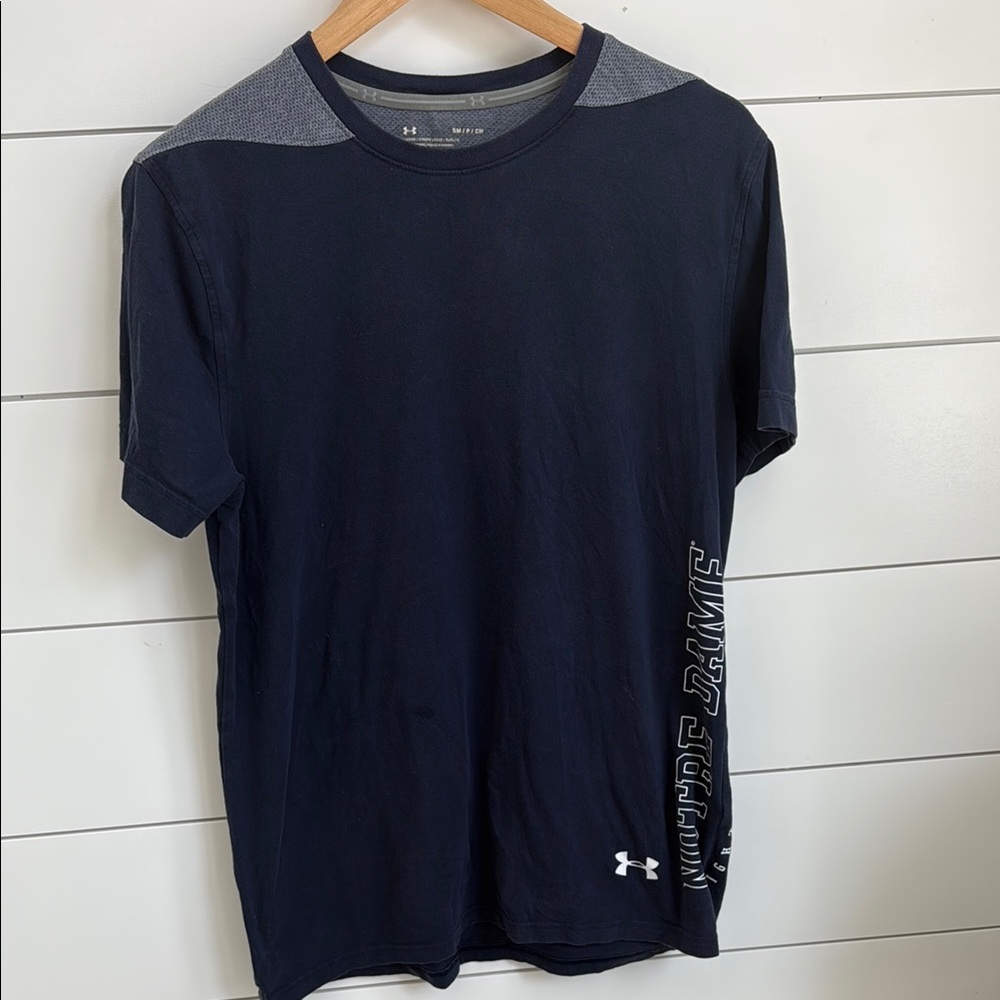 Noter Dame Under Armour Men's Navy T-Shirtless